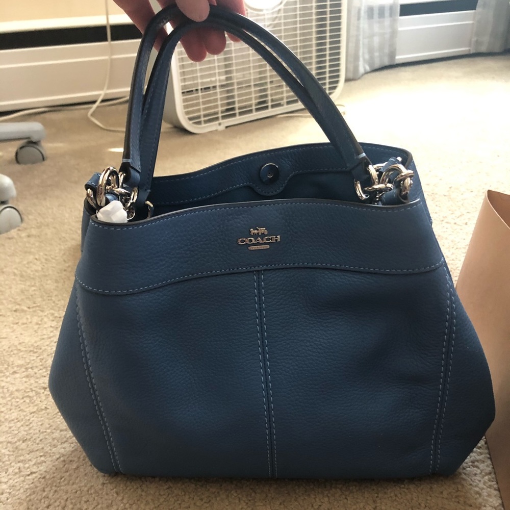 NWT Blue Coach Purse - Picture 3 of 5